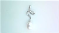 Pendentif Sommer Femme Pendente Perla in Or blanc Perla PERLA DIA CT 0.20 H/SI - PERLA DIA CT 0.20 H/SI